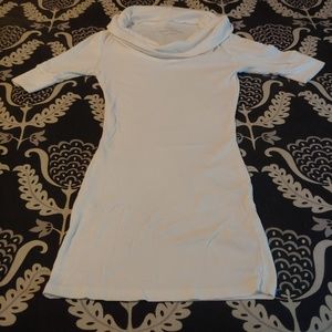 White cowl neck top from express